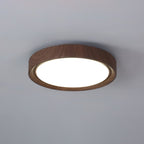 Modern Wood Flush Mount Ceiling Light for Living Room in Model B Ø11.8" x H2.8" (Ø30 x H7.1 cm) — Harbor Light Co.