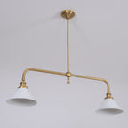 Modern Brass Pendant Light With Ceramic Shades for Dining Room — Harbor Light Co.