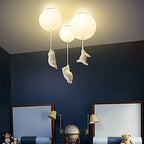 Balloon Globe Ceiling Light with Bear Pull Cord