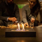 Portable Bioethanol Tabletop Fireplace with Tempered Glass Smokeless Indoor Outdoor Table Fire Pit