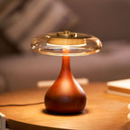 Modern Ash Wood and Brass Table Lamp for Living Room — Harbor Light Co.