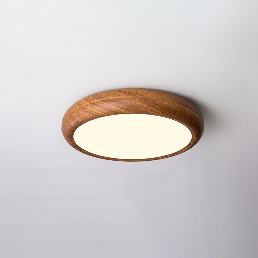 Modern Wood Flush Mount Ceiling Light for Living Room in Model A Ø11.8" x H3.5" (Ø30 x H8.9 cm) — Harbor Light Co.