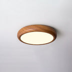 Modern Wood Flush Mount Ceiling Light for Living Room in Model A Ø11.8" x H3.5" (Ø30 x H8.9 cm) — Harbor Light Co.