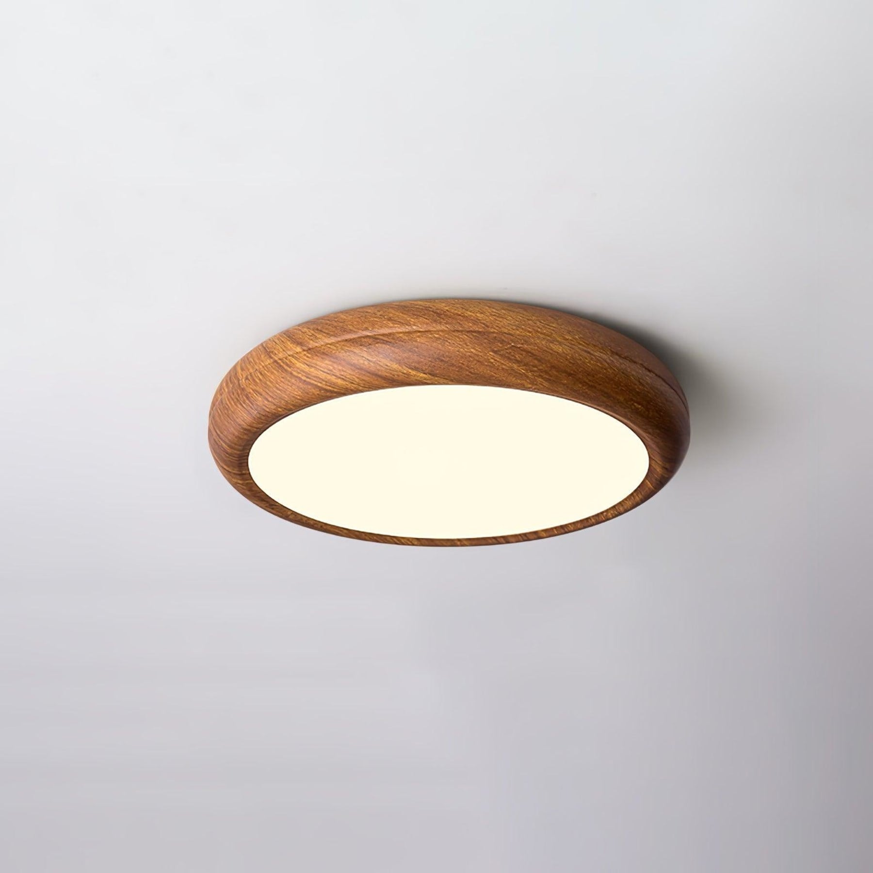 Modern Wood Flush Mount Ceiling Light for Living Room in Model A Ø11.8" x H3.5" (Ø30 x H8.9 cm) — Harbor Light Co.