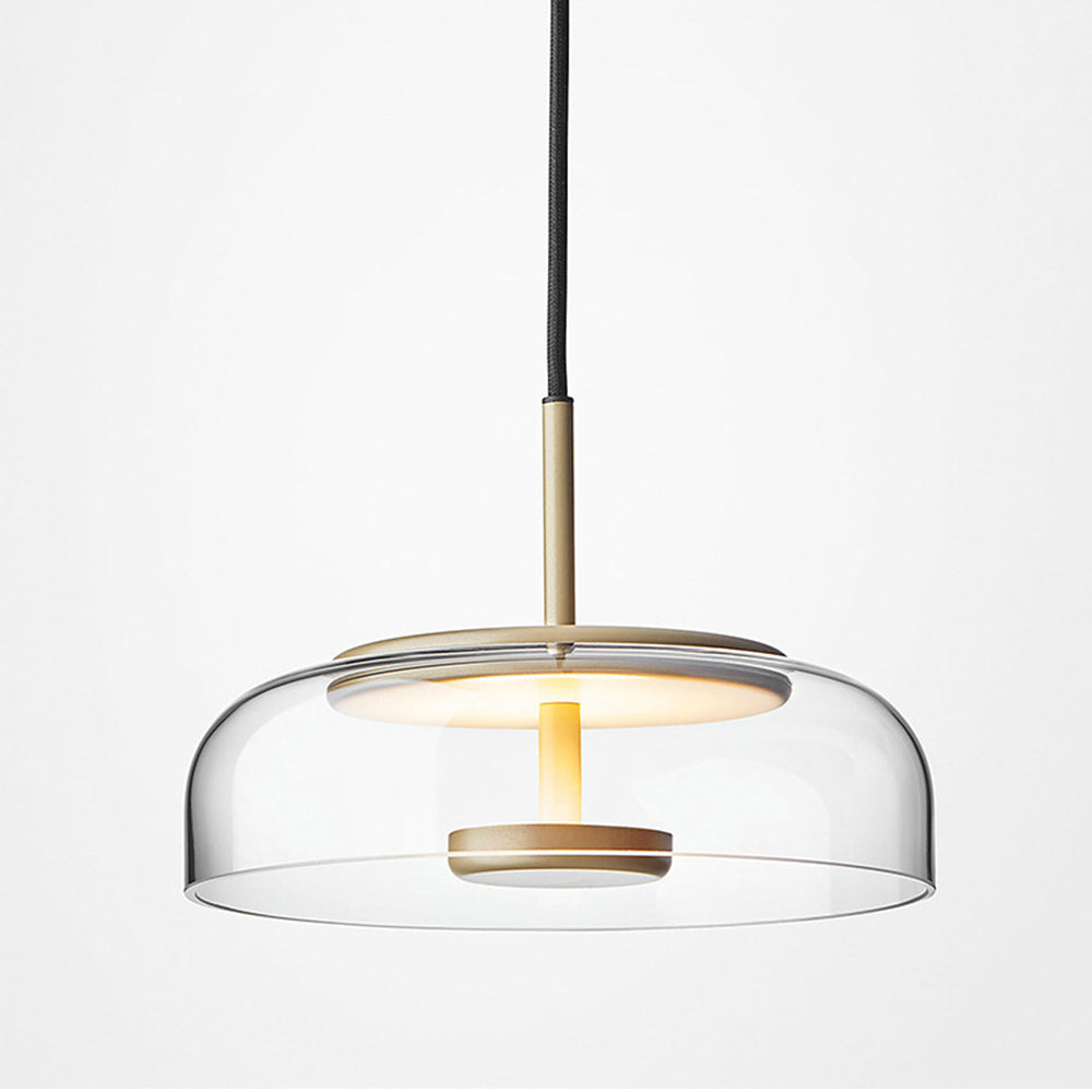 Glass Dining Room Pendant Light with Dimmable LED Light