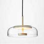 Glass Dining Room Pendant Light with Dimmable LED Light