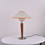 Retro Wood Table Lamp With Fabric Shade for Living Room — Harbor Light Co.
