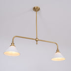 Modern Brass Pendant Light With Ceramic Shades for Dining Room — Harbor Light Co.