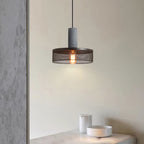 Industrial Wrought Iron Concrete Pendant Light With Warm LED Glow — Harbor Light Co.