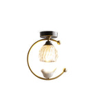 Modern Brass Semi-Flush Ceiling Light for Living Room — Harbor Light Co.