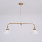 Modern Brass Pendant Light With Ceramic Shades for Dining Room — Harbor Light Co.