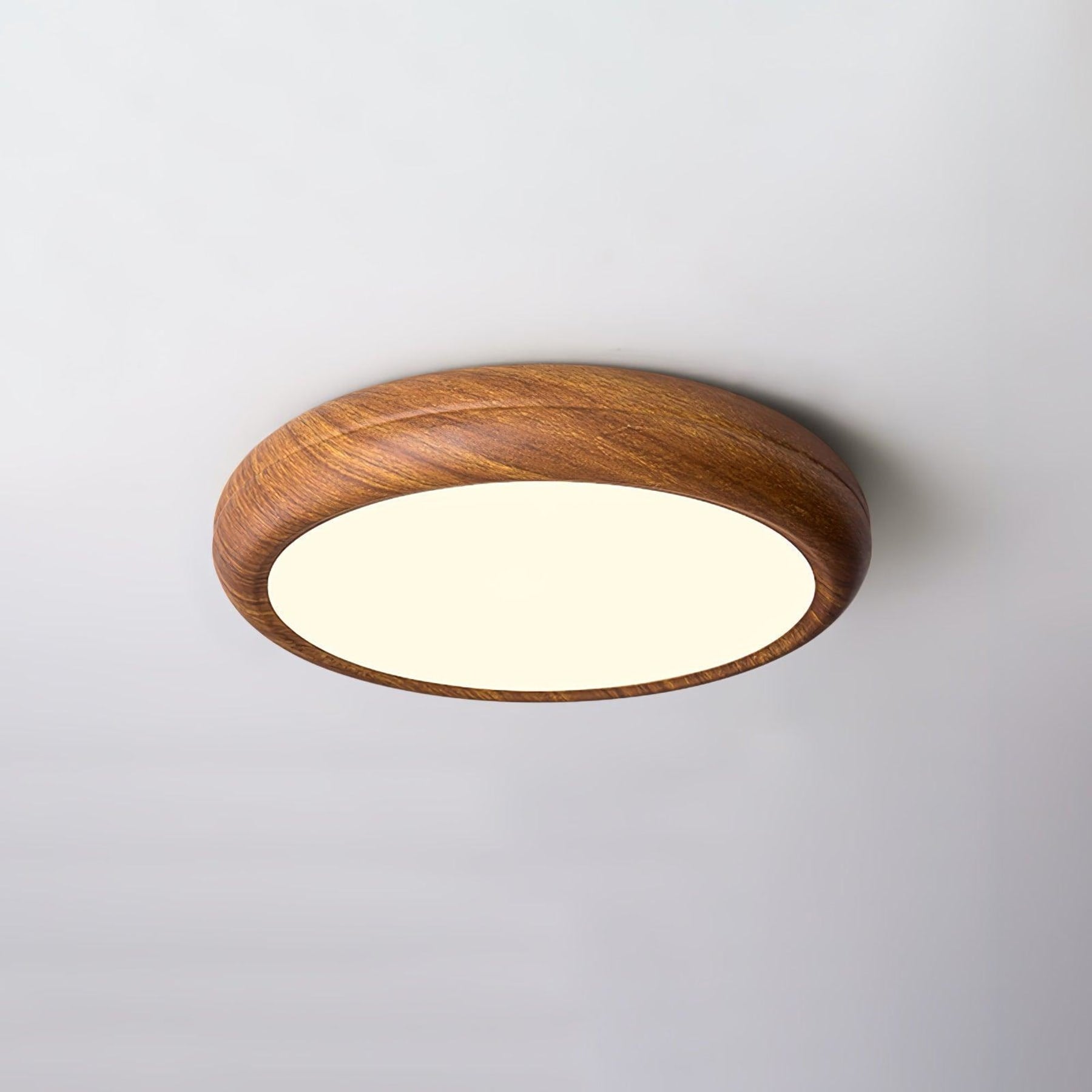 Modern Wood Flush Mount Ceiling Light for Living Room in Model A Ø15.7" x H3.5" (Ø39.9 x H8.9 cm) — Harbor Light Co.