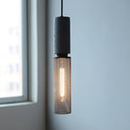 Industrial Wrought Iron Concrete Pendant Light With Warm LED Glow — Harbor Light Co.