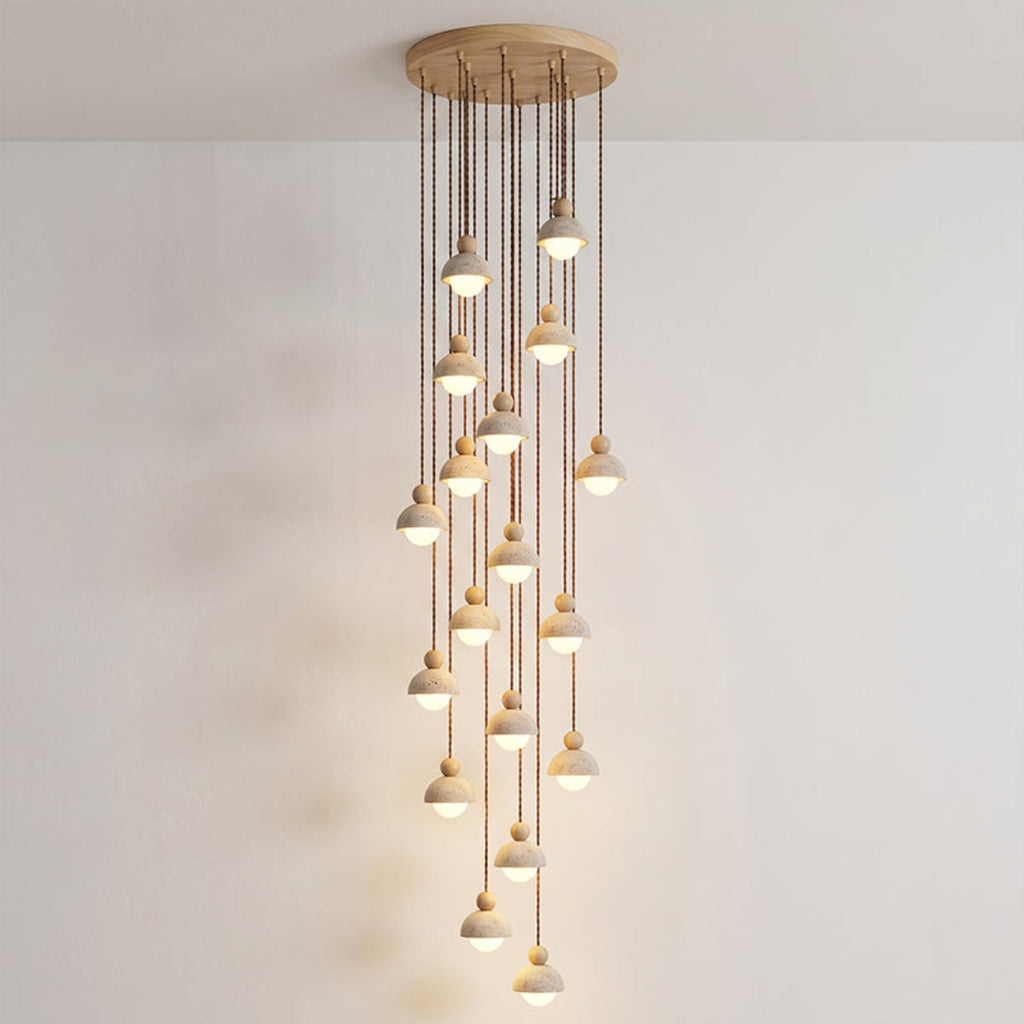 Modern Travertine Stone Pendant Light for Dining Room — Harbor Light Co.
