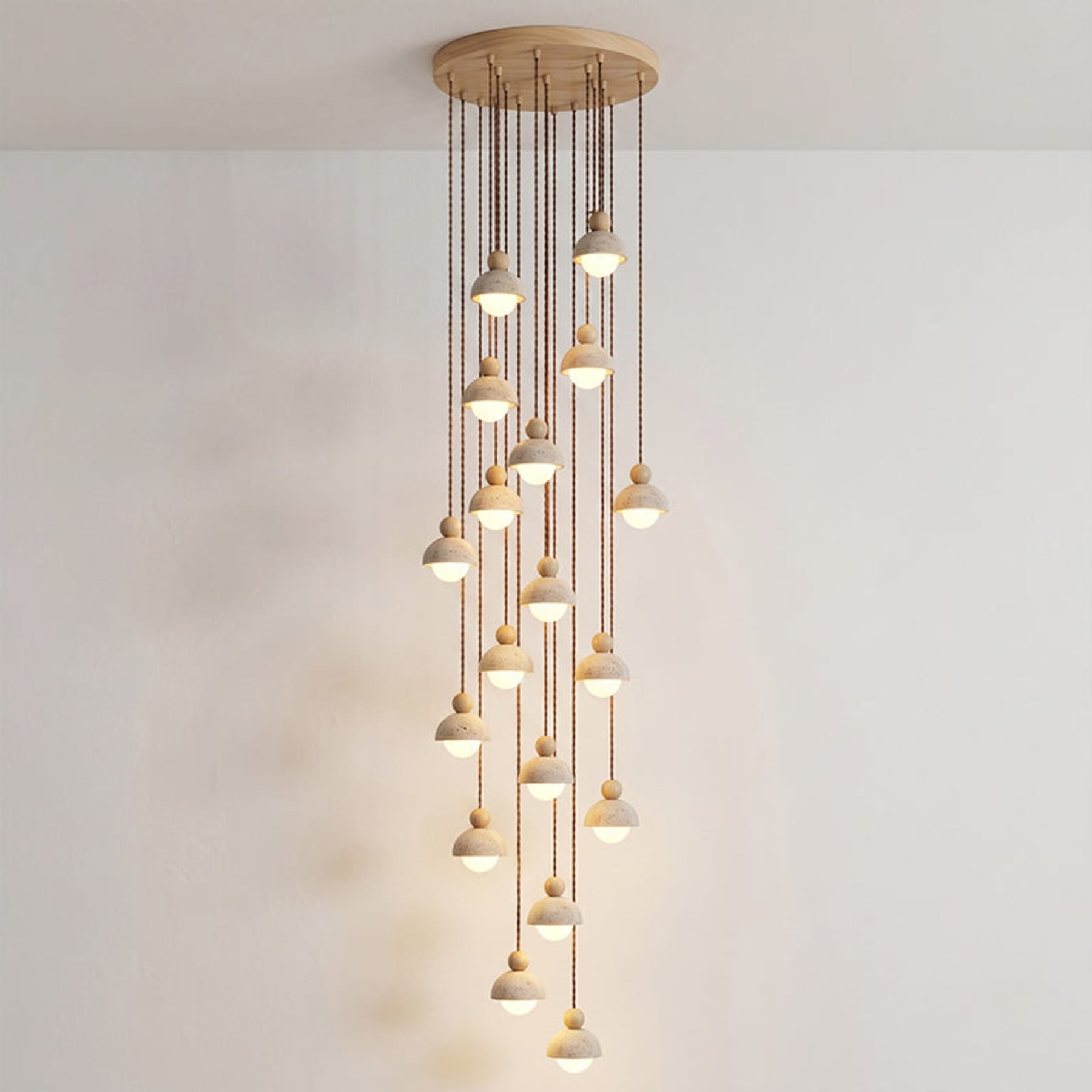 Modern Travertine Stone Pendant Light for Dining Room — Harbor Light Co.