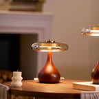 Modern Ash Wood and Brass Table Lamp for Living Room — Harbor Light Co.