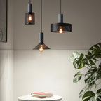 Industrial Wrought Iron Concrete Pendant Light With Warm LED Glow — Harbor Light Co.