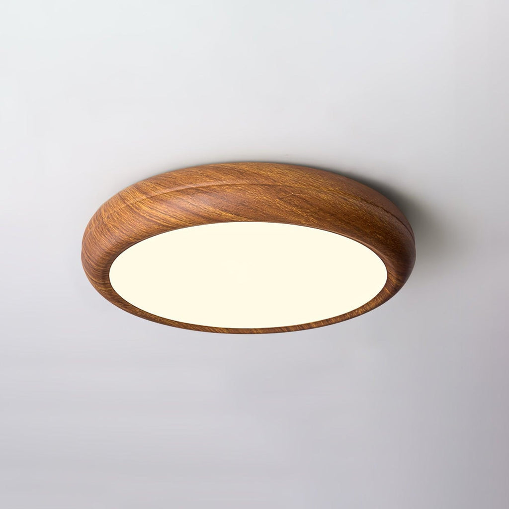 Modern Wood Flush Mount Ceiling Light for Living Room in Model A Ø19.7" x H3.5" (Ø50 x H8.9 cm) — Harbor Light Co.