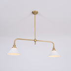 Modern Brass Pendant Light With Ceramic Shades for Dining Room — Harbor Light Co.