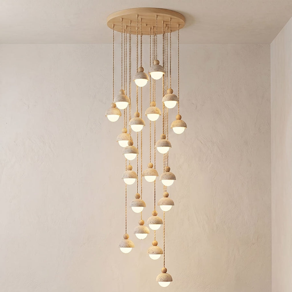 Modern Travertine Stone Pendant Light for Dining Room — Harbor Light Co.