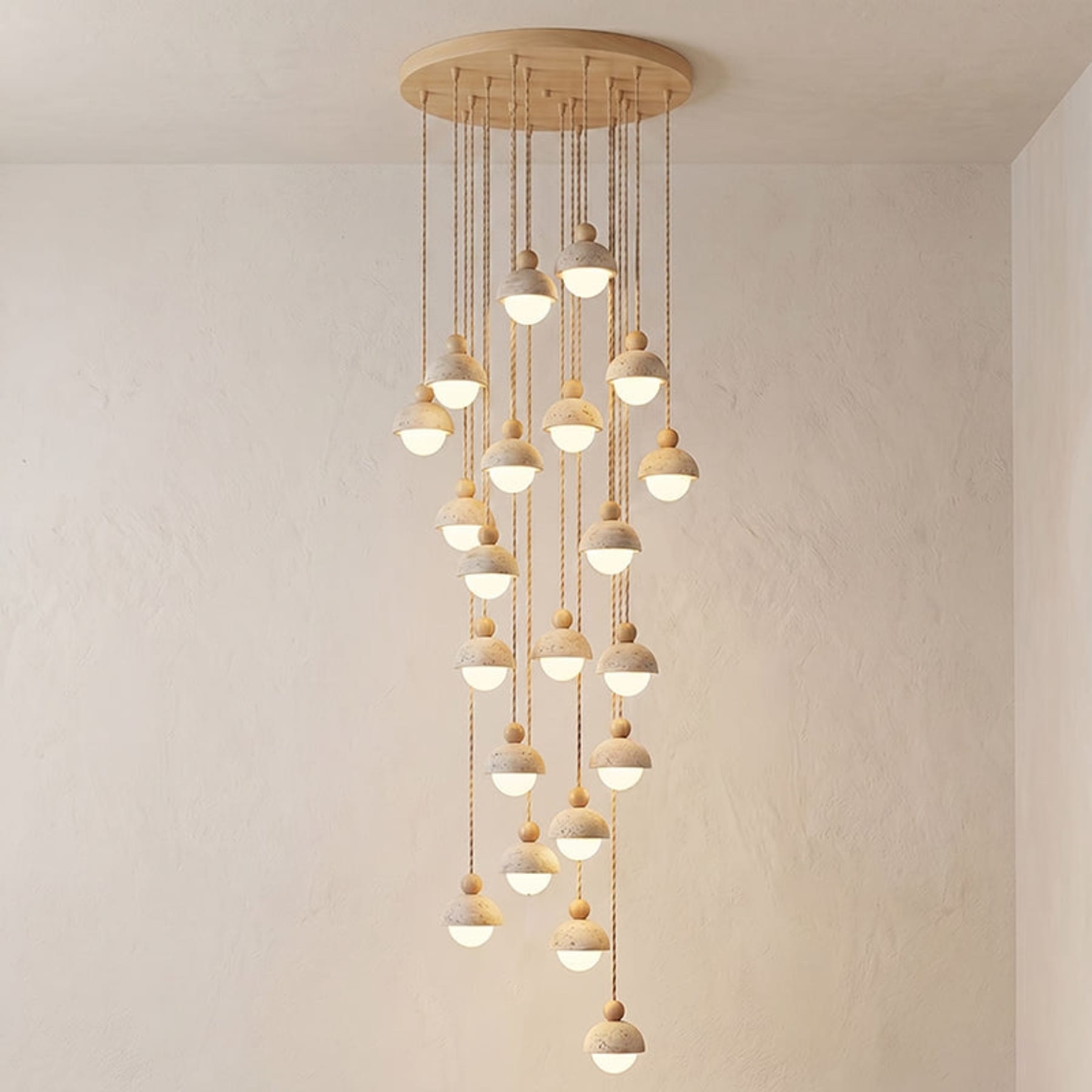 Modern Travertine Stone Pendant Light for Dining Room — Harbor Light Co.