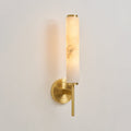 Modern Faux Alabaster Wall Light With Warm Glowing Shade in 1 head Ø3.9" x H18.5" (Ø10 x H47 cm) — Harbor Light Co.