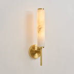 Modern Faux Alabaster Wall Light With Warm Glowing Shade in 1 head Ø3.9" x H18.5" (Ø10 x H47 cm) — Harbor Light Co.