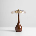 Modern Ash Wood and Brass Table Lamp for Living Room — Harbor Light Co.