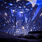 Star Projector Night Table Lamp with Rotating Dome