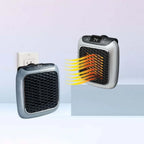 Portable Plug In Wall Outlet Space Heater Ceramic Mini Heater with Timer Thermostat and Tip Over Protection