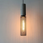 Industrial Wrought Iron Concrete Pendant Light With Warm LED Glow — Harbor Light Co.