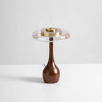 Modern Ash Wood and Brass Table Lamp for Living Room — Harbor Light Co.