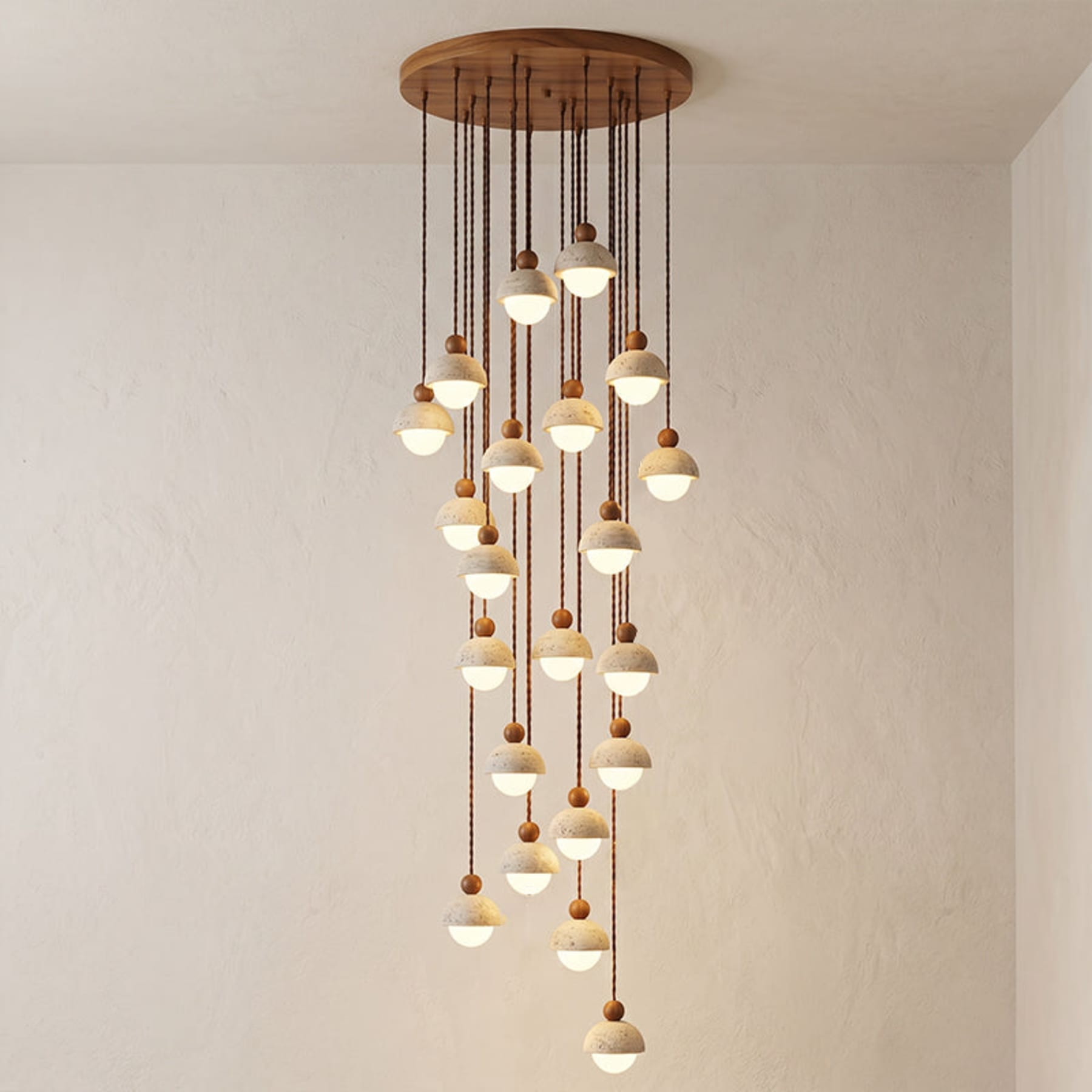 Modern Travertine Stone Pendant Light for Dining Room — Harbor Light Co.
