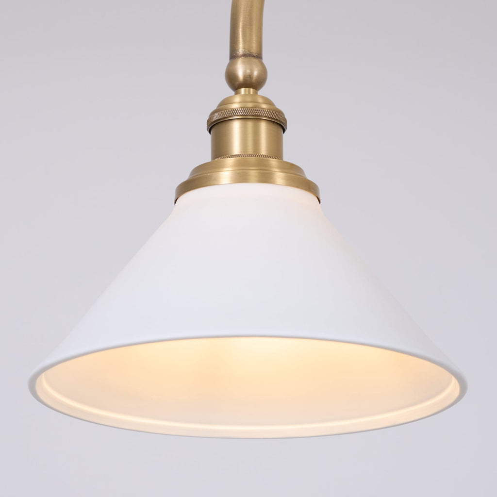 Modern Brass Pendant Light With Ceramic Shades for Dining Room — Harbor Light Co.