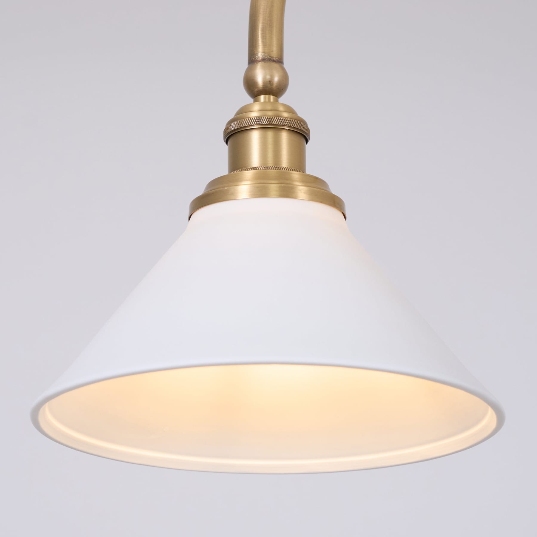 Modern Brass Pendant Light With Ceramic Shades for Dining Room — Harbor Light Co.