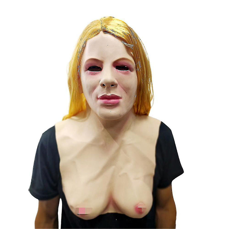 Realistic Latex Mask Full Head Halloween Costume Mask for Adults with Lifelike Detail for Cosplay Masquerade and Themed Parties