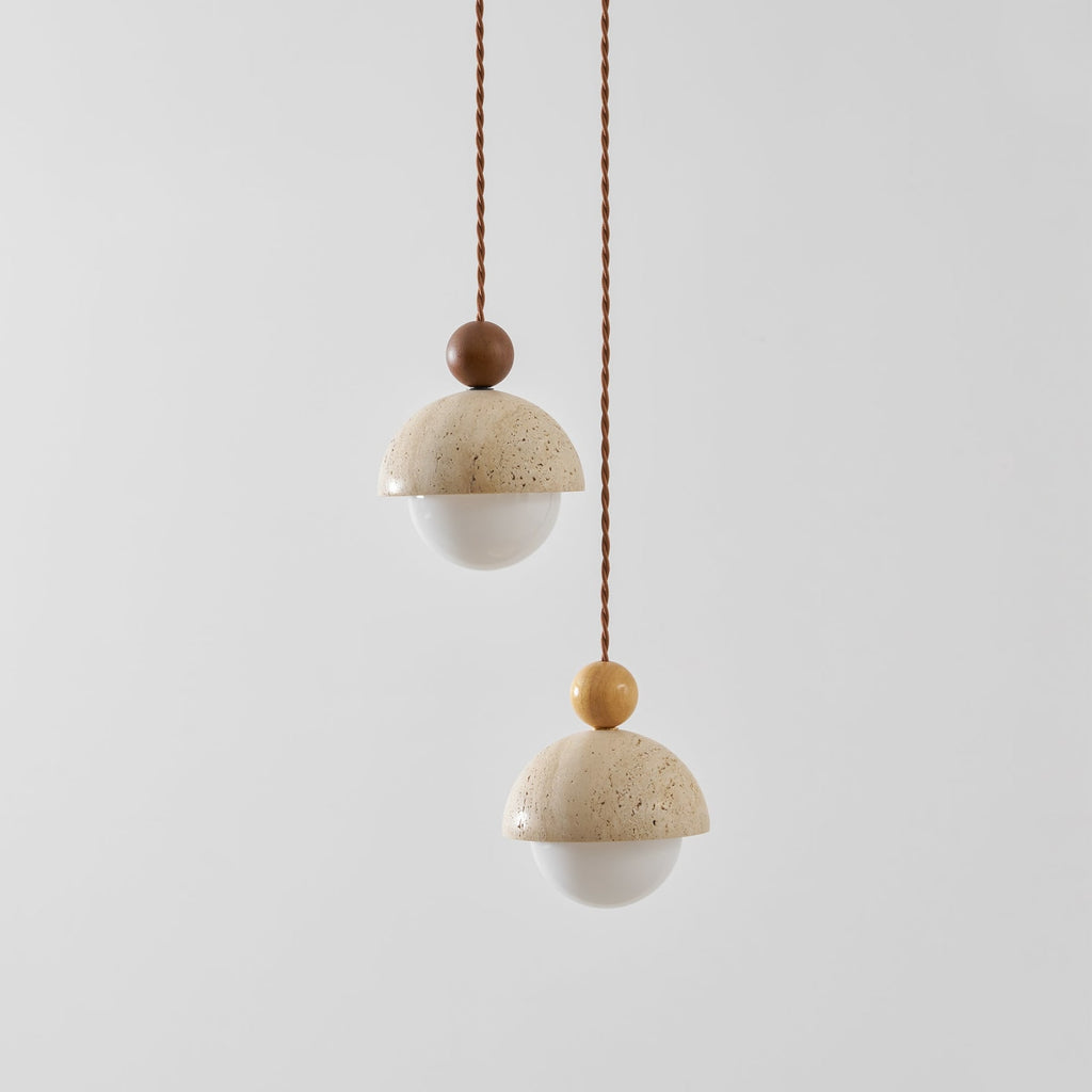 Modern Travertine Stone Pendant Light for Dining Room — Harbor Light Co.