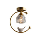 Modern Brass Semi-Flush Ceiling Light for Living Room in Brass — Harbor Light Co.