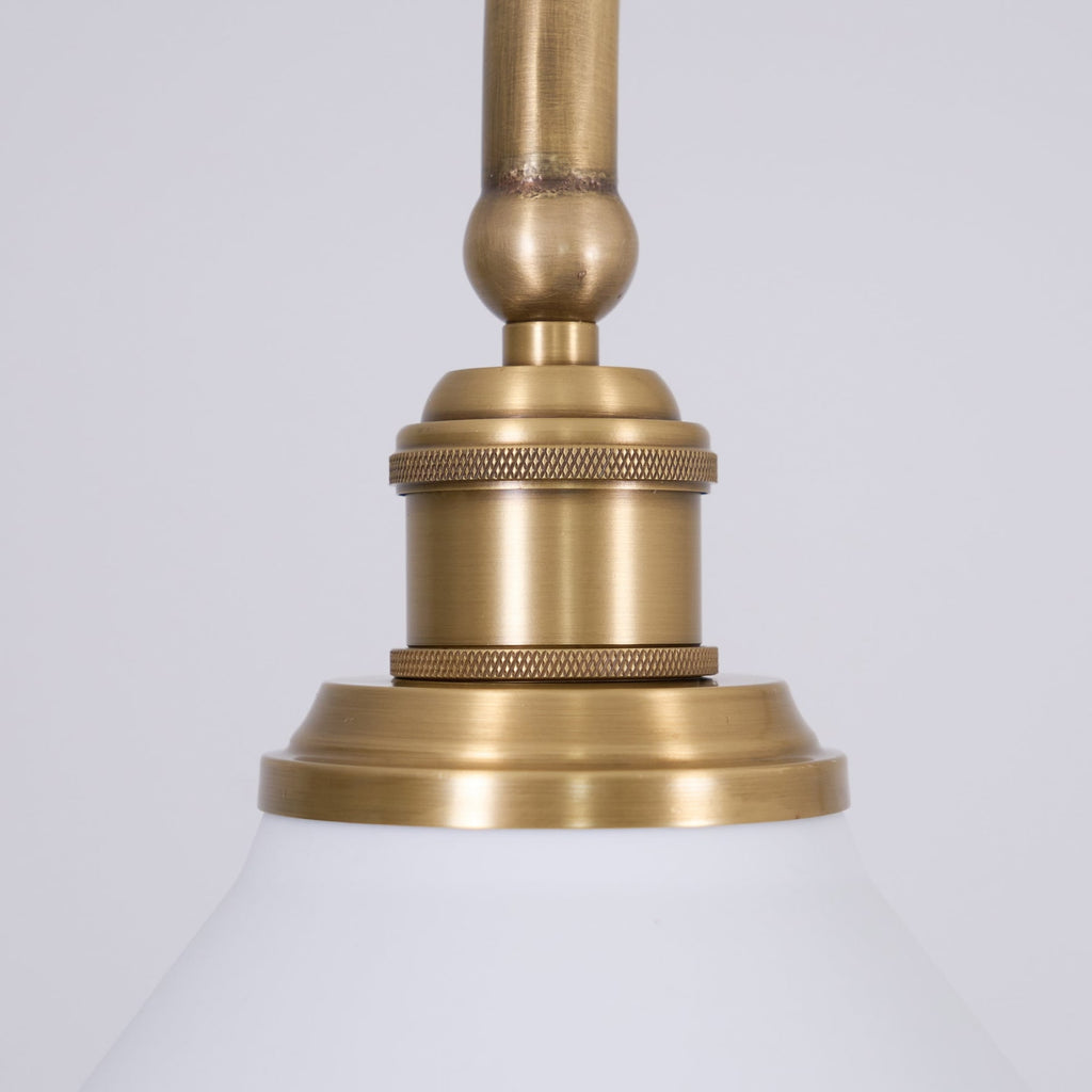 Modern Brass Pendant Light With Ceramic Shades for Dining Room — Harbor Light Co.