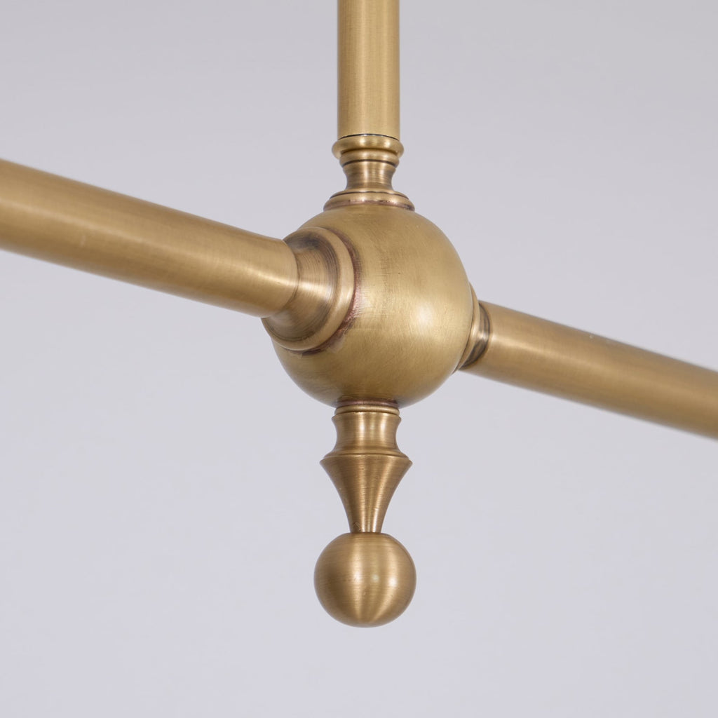 Modern Brass Pendant Light With Ceramic Shades for Dining Room — Harbor Light Co.