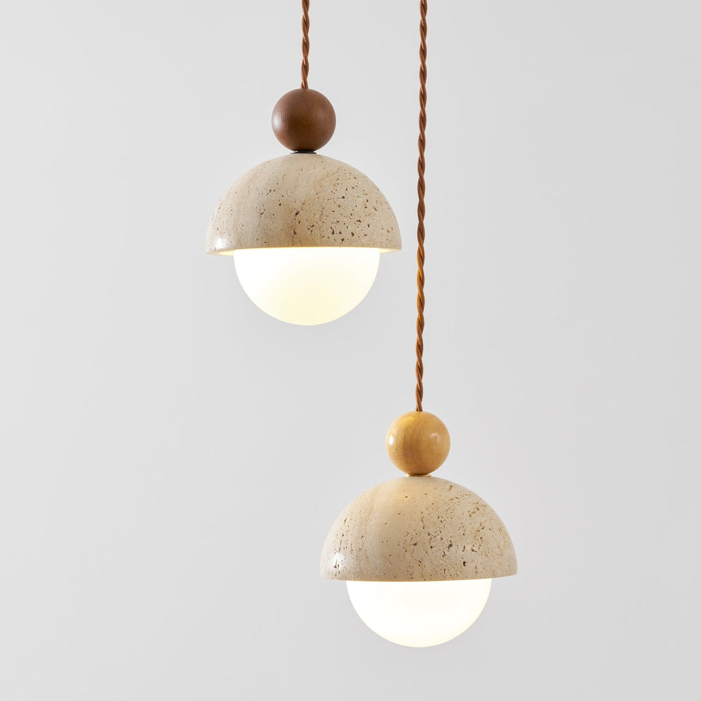 Modern Travertine Stone Pendant Light for Dining Room — Harbor Light Co.