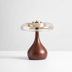 Modern Ash Wood and Brass Table Lamp for Living Room — Harbor Light Co.