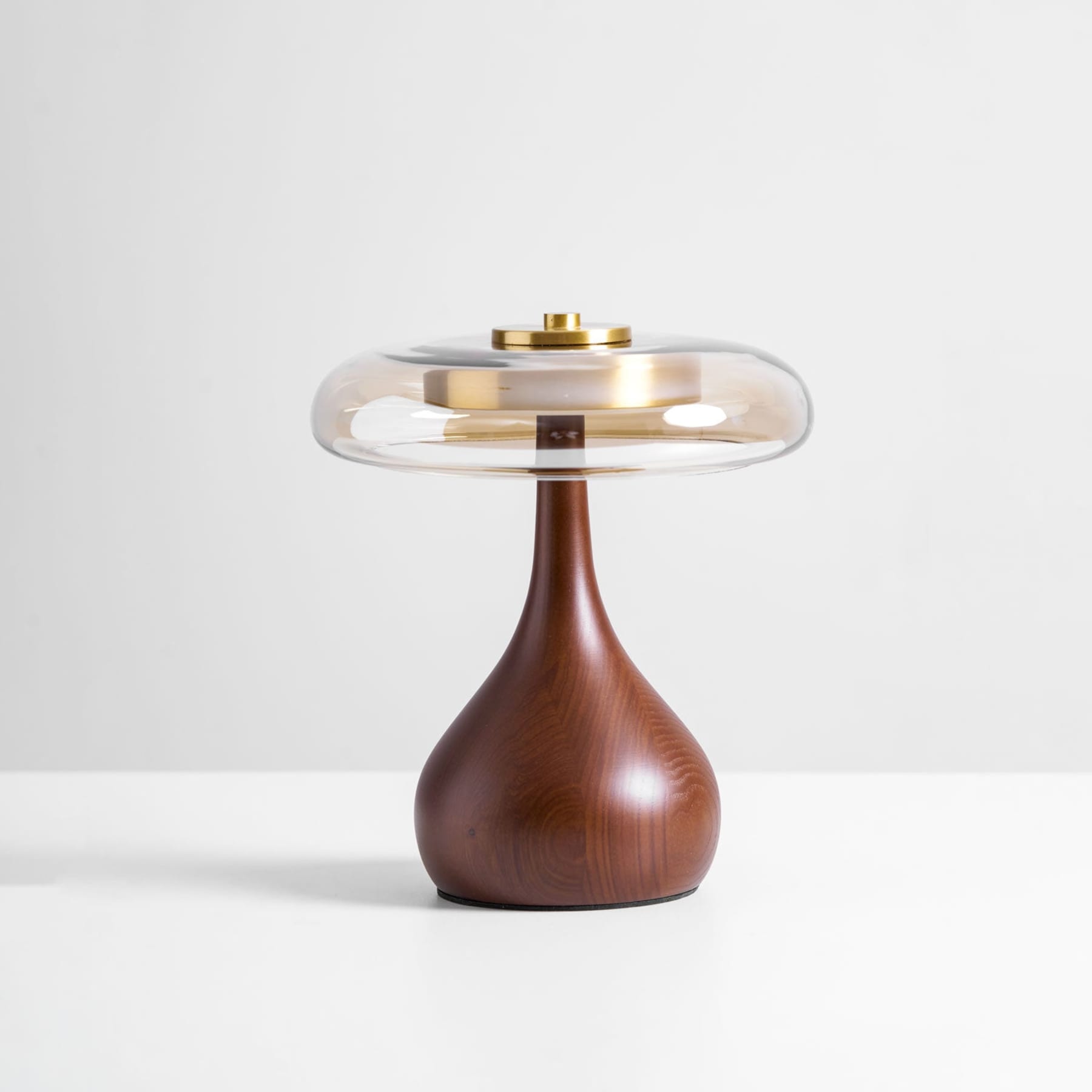 Modern Ash Wood and Brass Table Lamp for Living Room — Harbor Light Co.