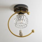 Modern Brass Semi-Flush Ceiling Light for Living Room — Harbor Light Co.