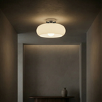 Vintage Glass Ceiling Pendant Light with E26 Socket Semi Flush Mount