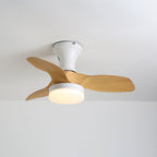 Modern 3-Blade Ceiling Fan Light with Remote and Integrated LED