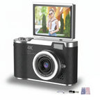 Digital Camera with Flip Screen Compact Vlogging Camera High Resolution Photo and Video with Digital Zoom Rechargeable for Beginners and Kids