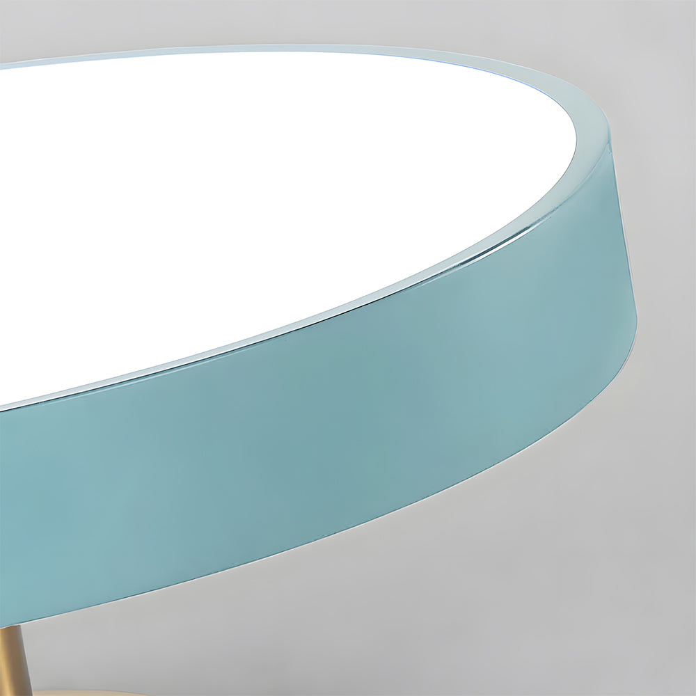 Modern Circular Semi Flush Mount LED Ceiling Light