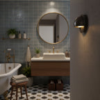 Modern Copper Wall Light With Tri-Color Glow — Harbor Light Co.