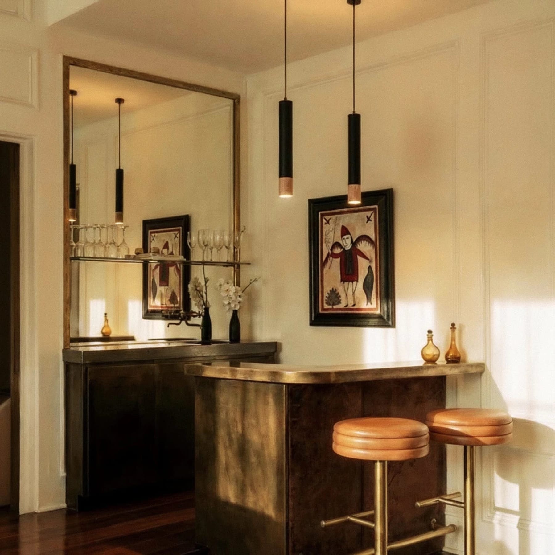 Minimalist Metal Pendant Light With Warm LED Glow — Harbor Light Co.